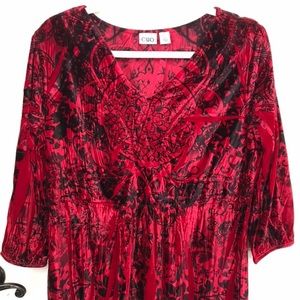 Cato velvet blouse